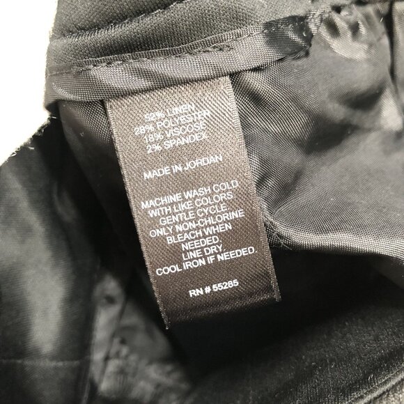 Express Linen Blend Trouser Shorts Womens Size 2 Black 3.5'' Inseam Flat Front - Picture 8 of 8